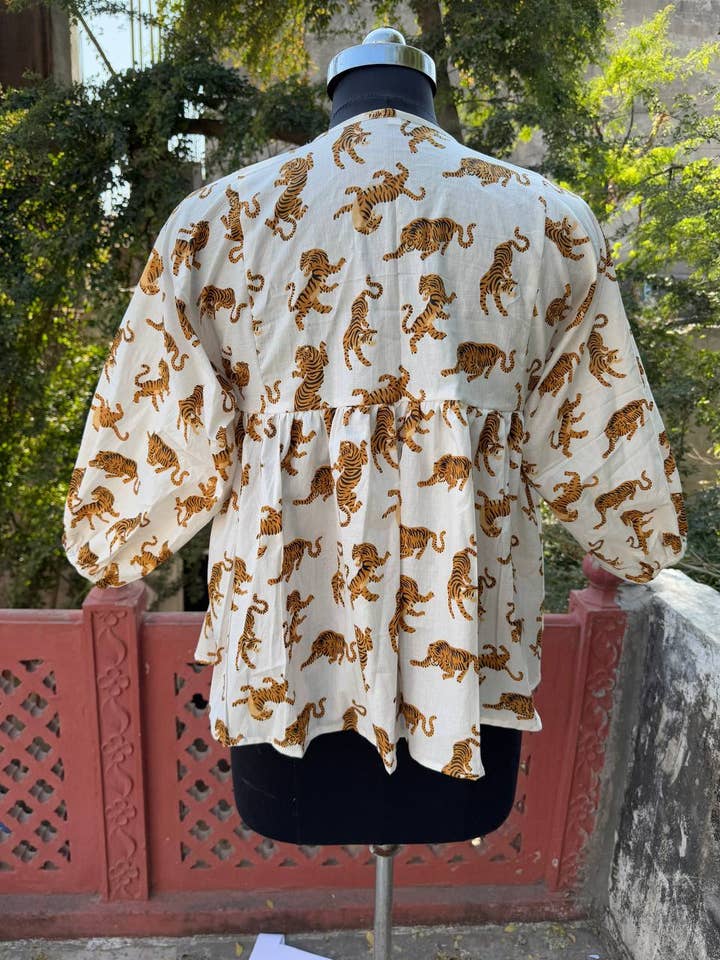 GYPSY STUDIO - Wholesale Dress - Women's - Tiger Print Dress Casual Cotton Short Mini Dress Women Dress3