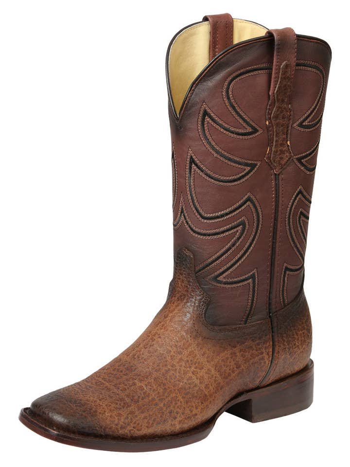 Bottes de Rodéo pour Hommes El General Imprimé Éléphant Tabac pour la vente par Conejo Western Wear