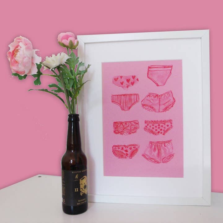 Undies Riso Print for wholesale by Sophie Heywood