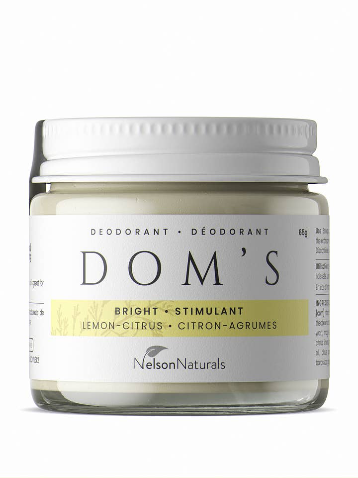 Bright: Lemon Citrus ( Natural Deodorant)-65g for wholesale by Dom's Deodorant