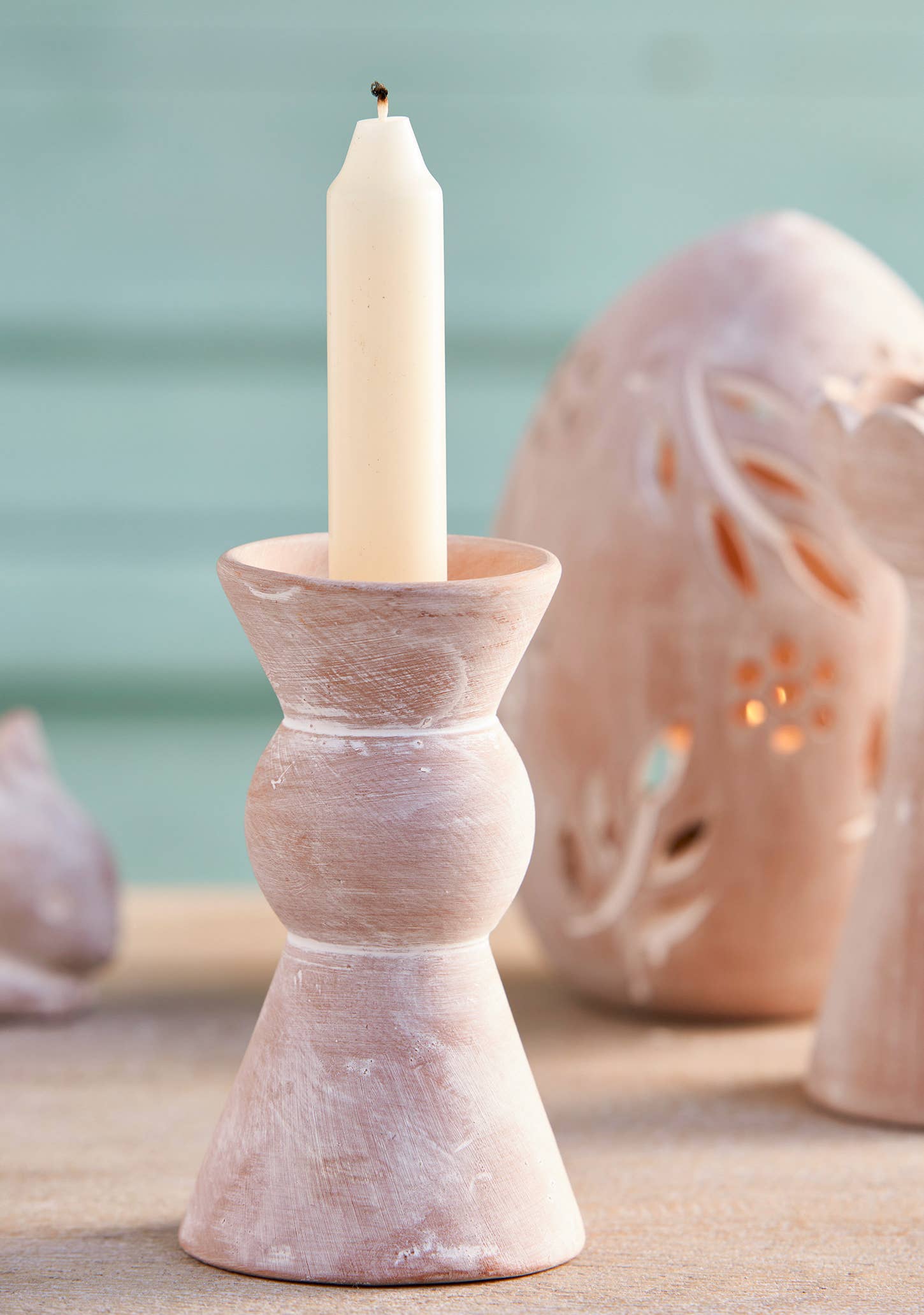 Namaste – Engroshandel Lyseholder – Terracotta Anarkoli Lysestage2