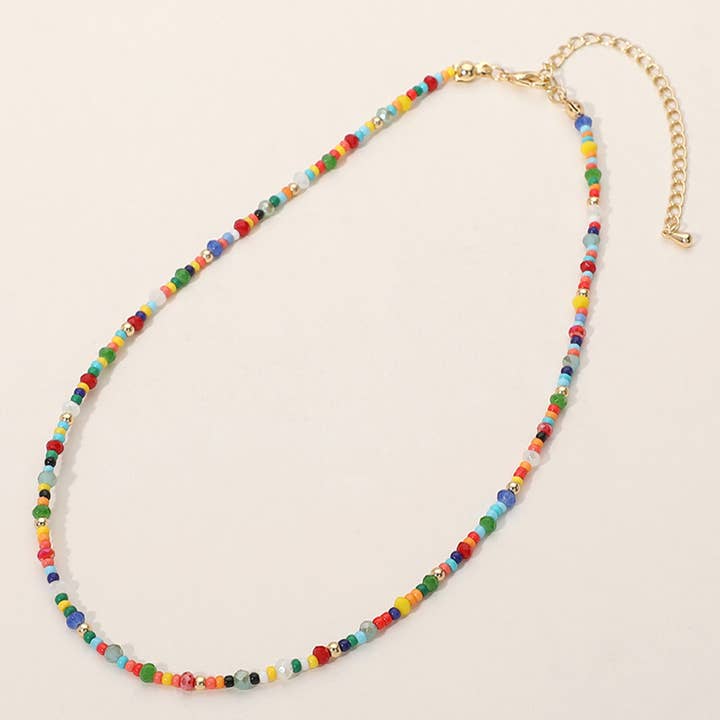 Sensibling Corp. - Vendita all'ingrosso Collane di perline/perle - Collana girocollo con perline sfaccettate a forma di sfera metallica.3