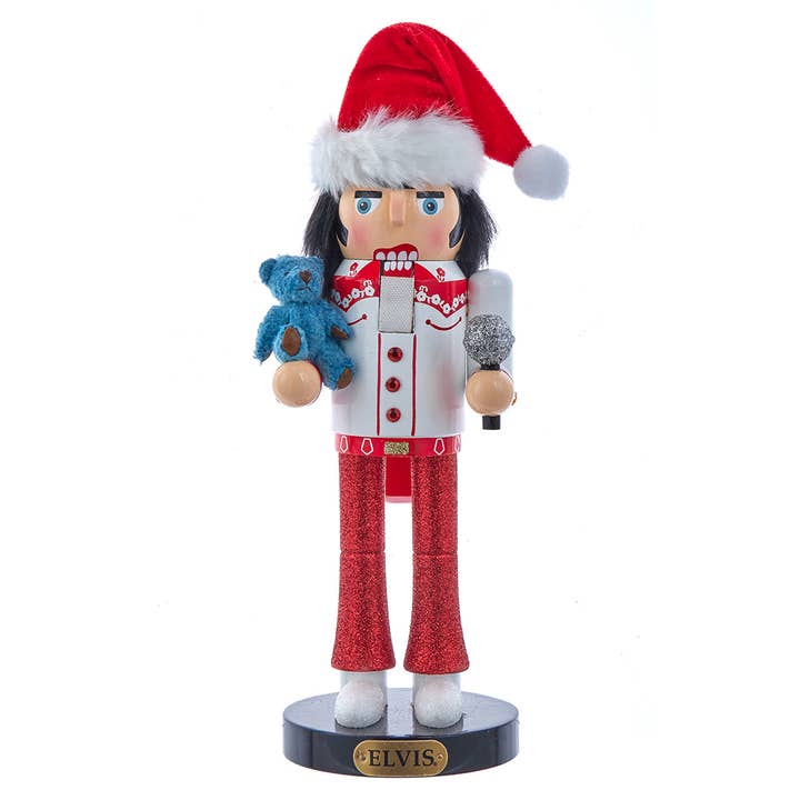 10"ELVIS W/TEDDY BEAR NUTCRACKER for wholesale by Kurt S. Adler, Inc.