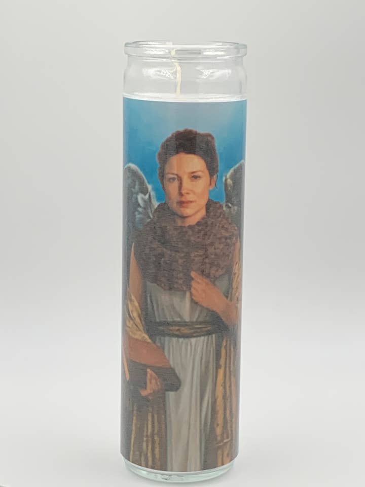 Outlander Claire Prayer Candle for wholesale by Rustbelt Cooperative