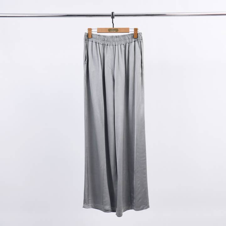 Cecile Wang - Wholesale Pants - Women's - Wide pants in satin viscose KD6706VS4