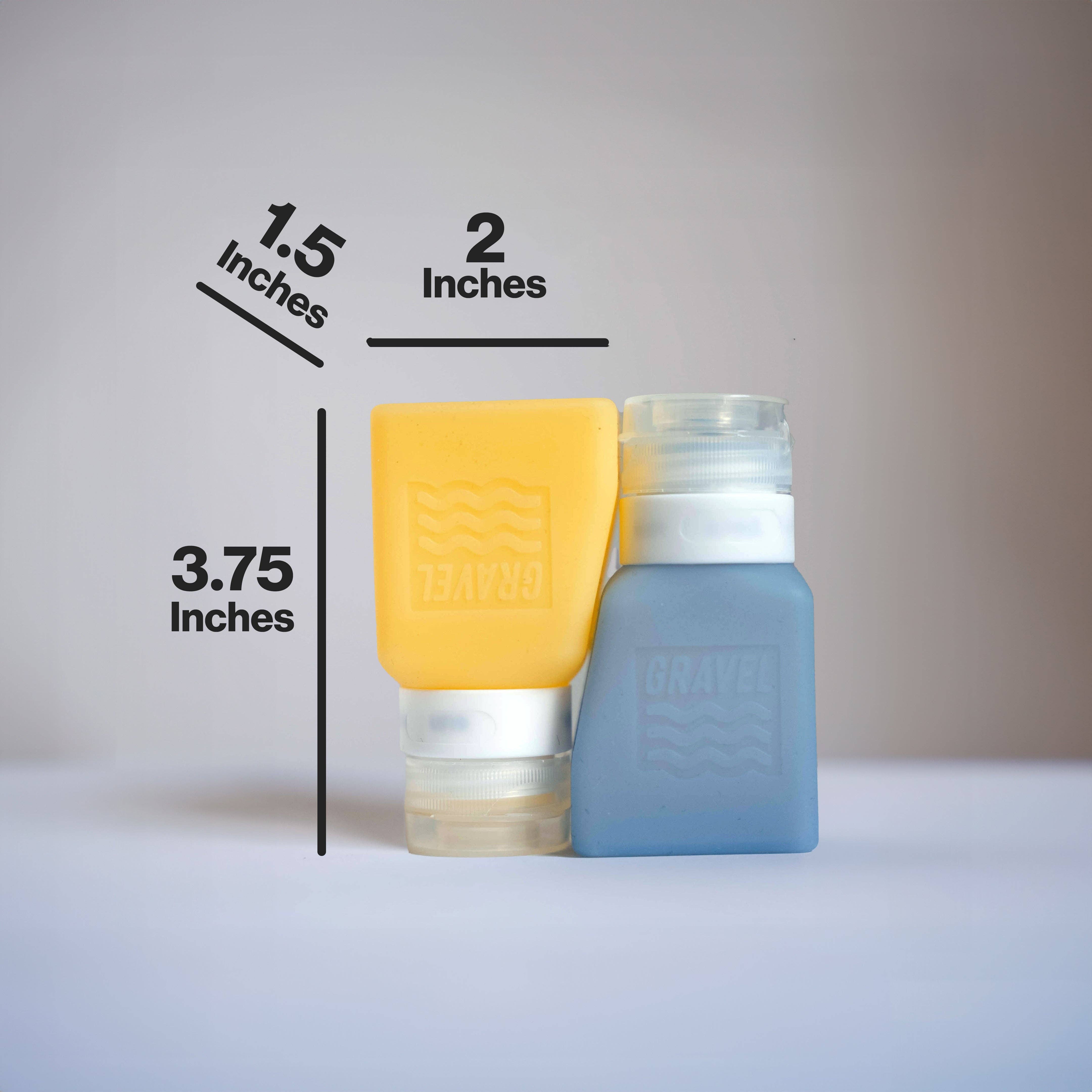 Gravel – Engroshandel Rejseflaske og beholder – Rejseflasker til væsker 3 oz (89 ml) (To-pak) | Honning & Gletsjer1