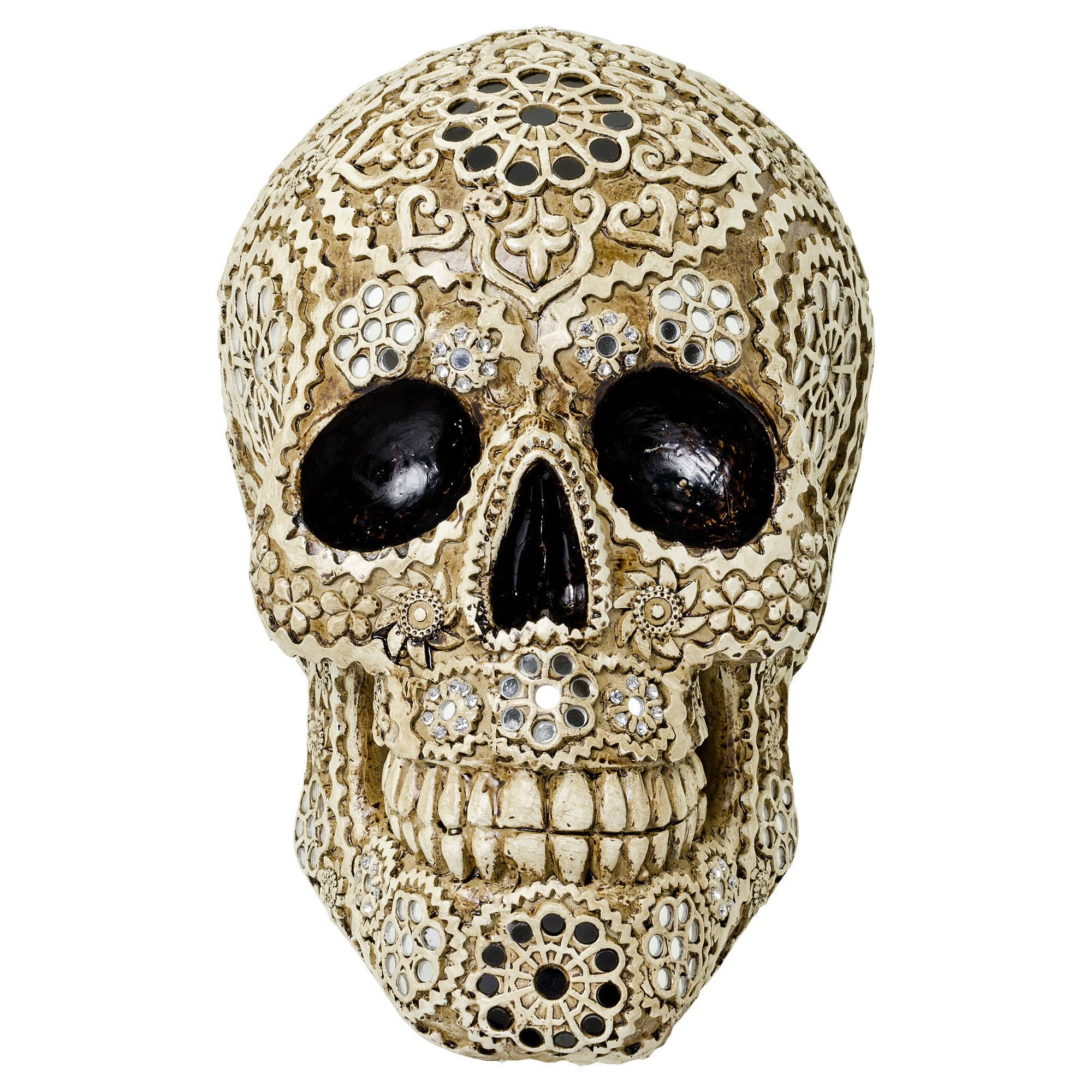 Febland - Wholesale Sculpture - Striking Jewelled Gothic Skull Sculpture Home Decor7