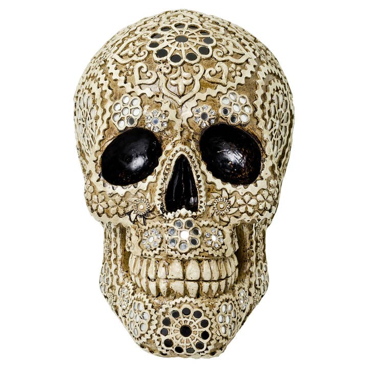 Febland - Wholesale Sculpture - Striking Jewelled Gothic Skull Sculpture Home Decor7