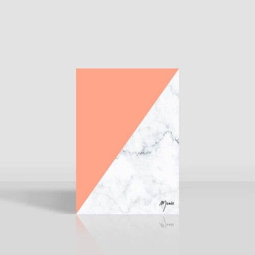 Quaderno Marble pesca formato A6 per la vendita all'ingrosso da parte di Mamée Créa