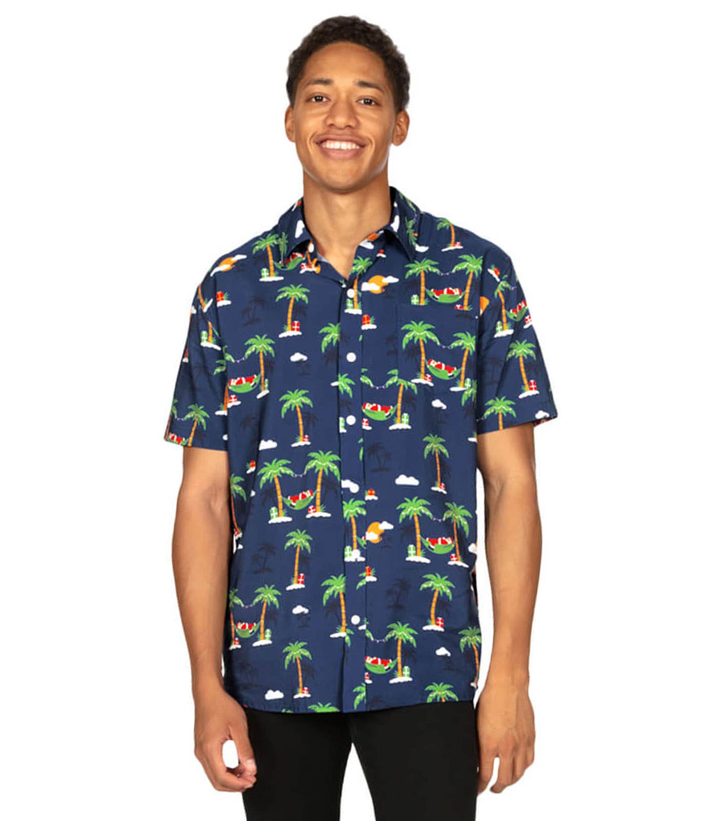 Tipsy Elves – Großhandel Hemd mit Button-down-Kragen – Herren – Hängematten-Urlaubshemd mit Knöpfen - Herren-Urlaubs-Hawaiihemd1