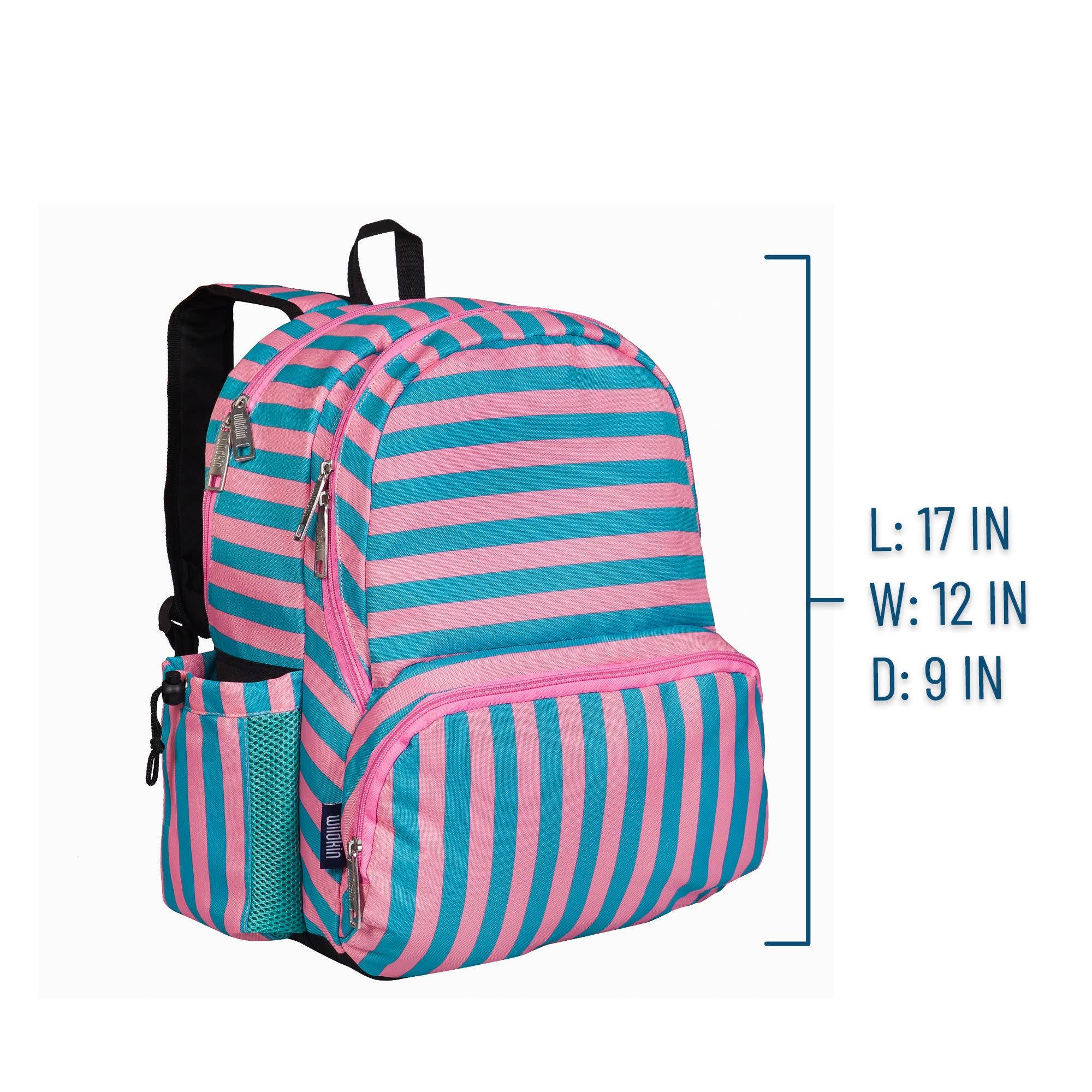 Wildkin - Wholesale Backpack - Kids - Pink Stripes 17 Inch Backpack3