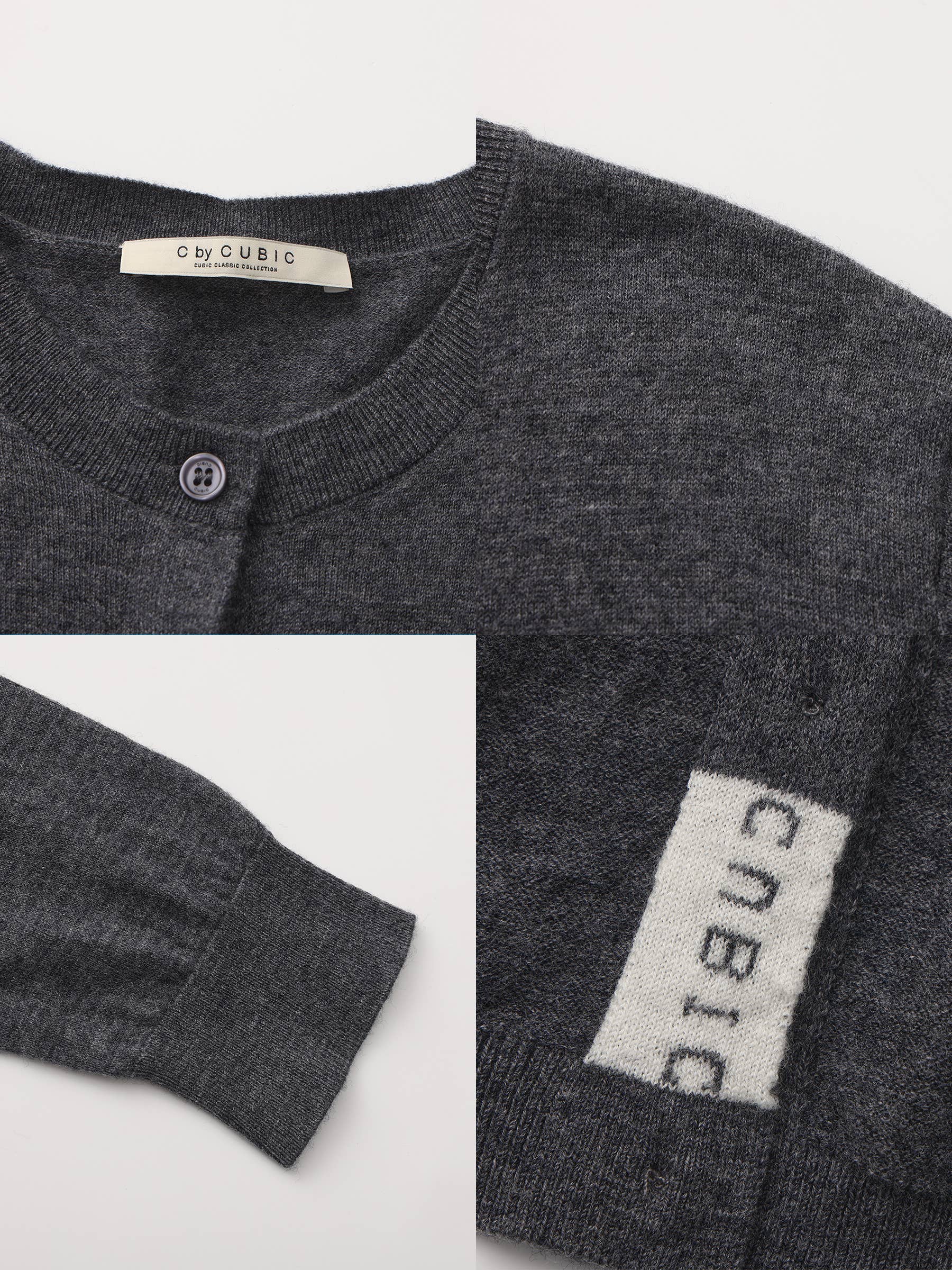 CUBIC – wholesale Cardigan – Women’s – 100% Wool Knit Cardigan with Crew Neck4