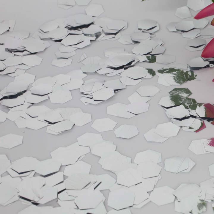Eco Confetti – Großhandel Konfetti – Metallisches Öko-Konfetti - Silber
