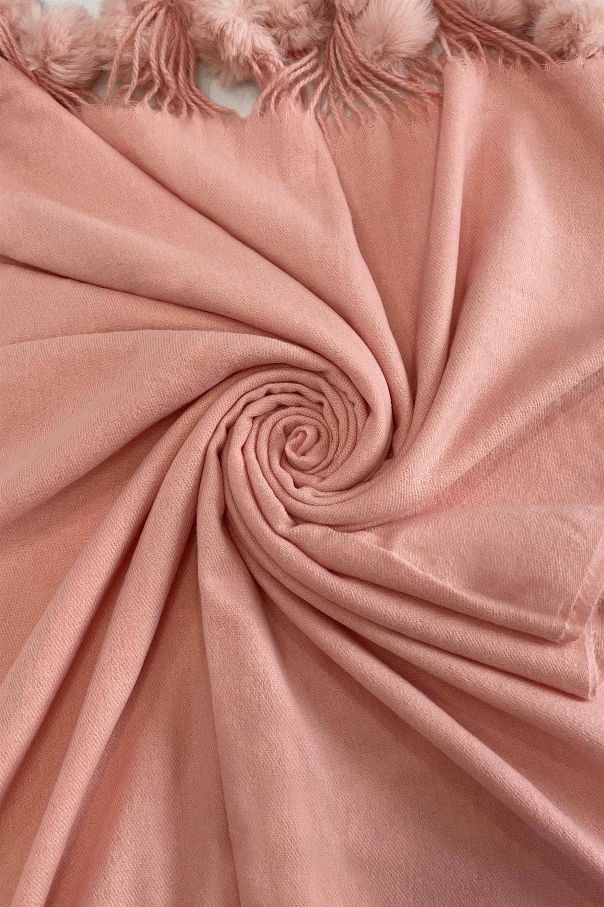 Fashion Scarf World – wholesale Scarf – Women's – Plain Wool Pom Pom Scarf31