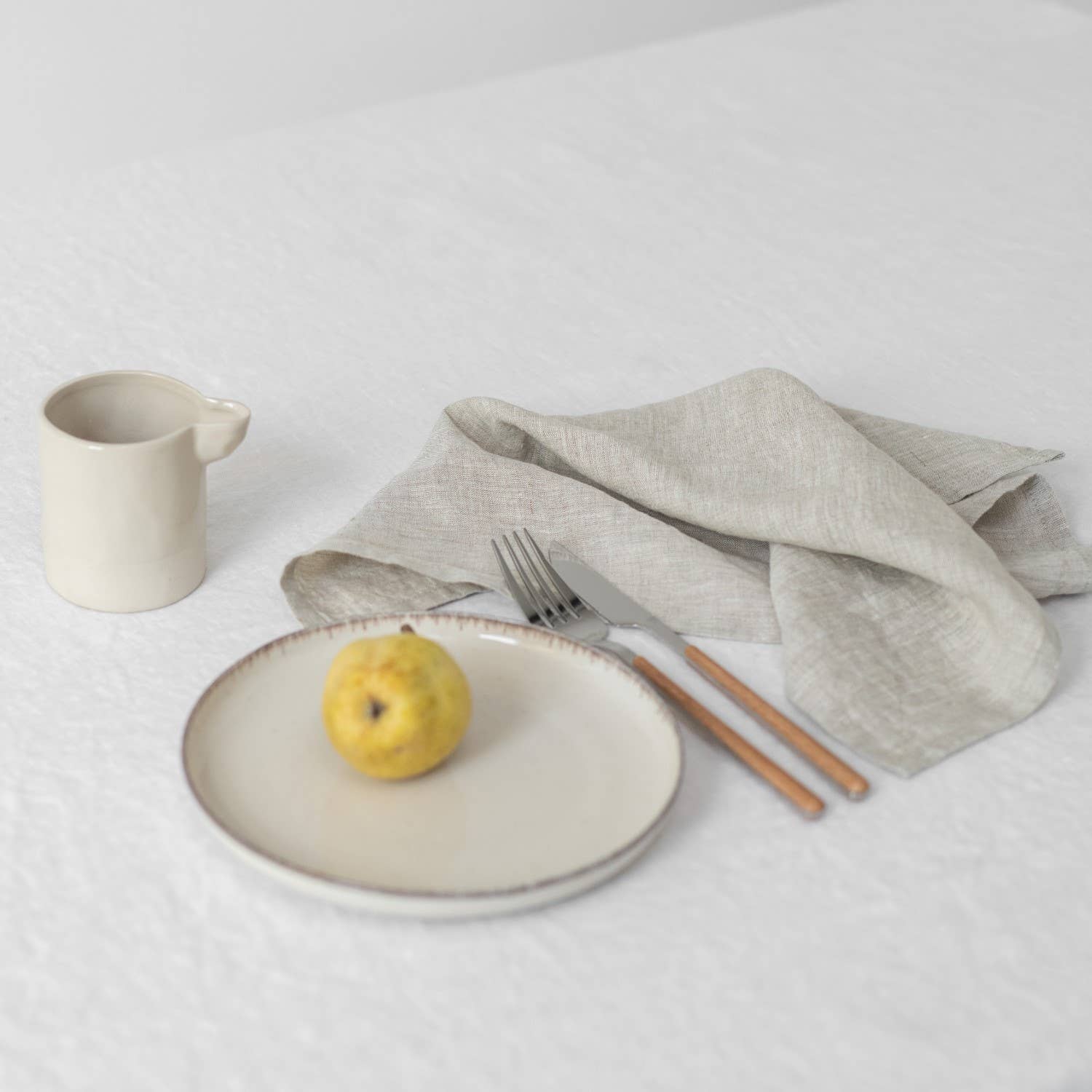 Linen Tales (We cover U.S. import duties) - Vendita all'ingrosso Tovaglioli da tavola in stoffa - Set da 2 tovaglioli leggeri in lino mélange2