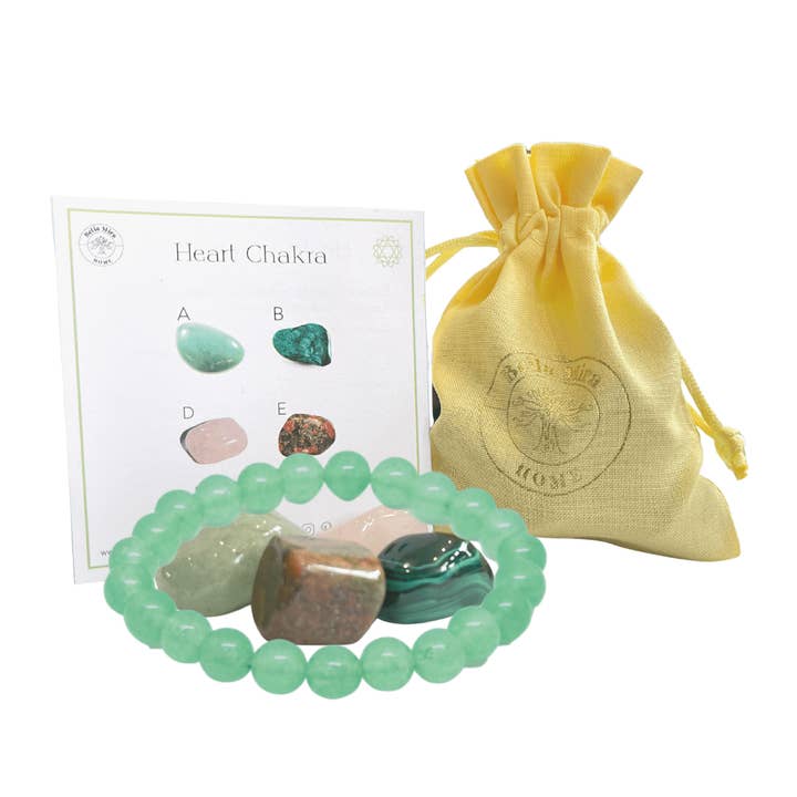 Heart Chakra Healing Crystal cadeaupakket voor wholesale door BellaMira Home