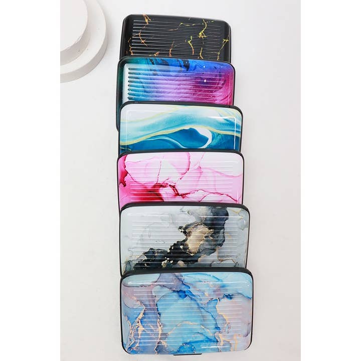 MIX COLOR Marble Design Ulta Slim Card Caddy for wholesale on Faire