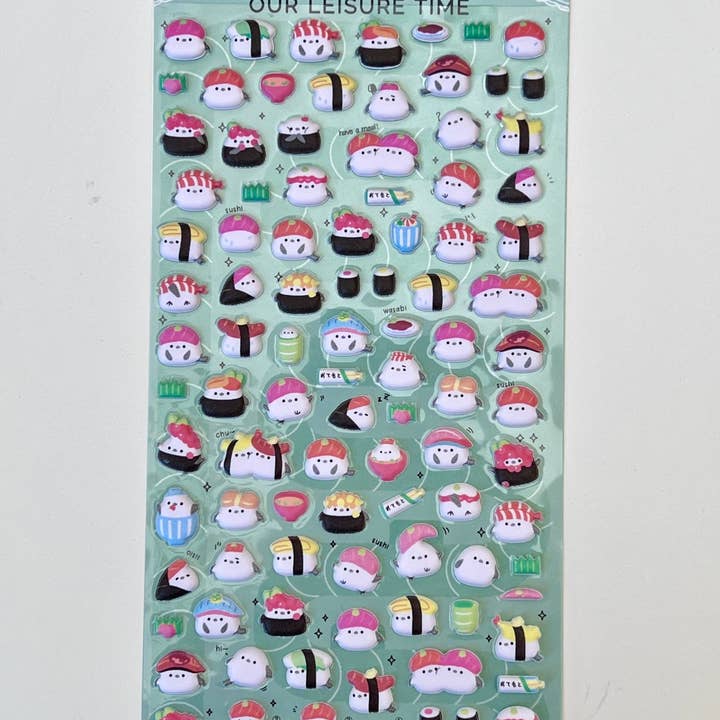 BCmini - Wholesale Sticker - 11023 Tiny Animal Food Court Puffy Assorted Stickers-1215