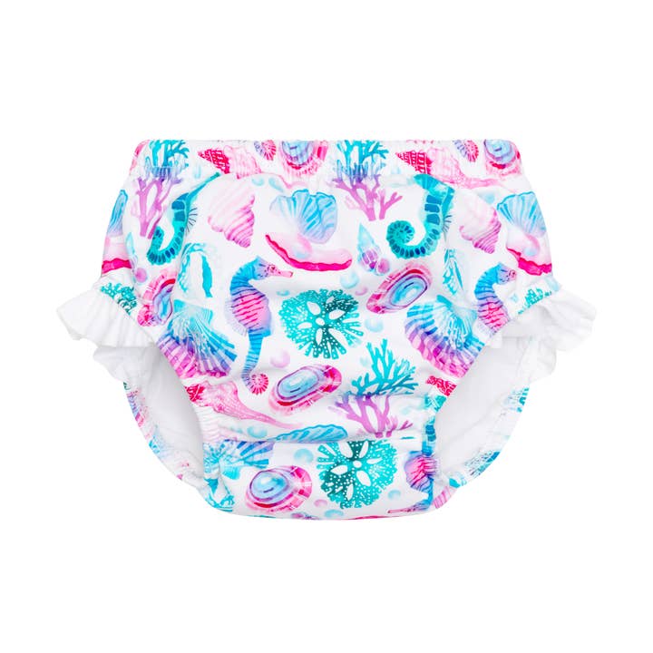 Betty Shell Print Ruffle Anti UV-badblöja för wholesale av Chipote Pas