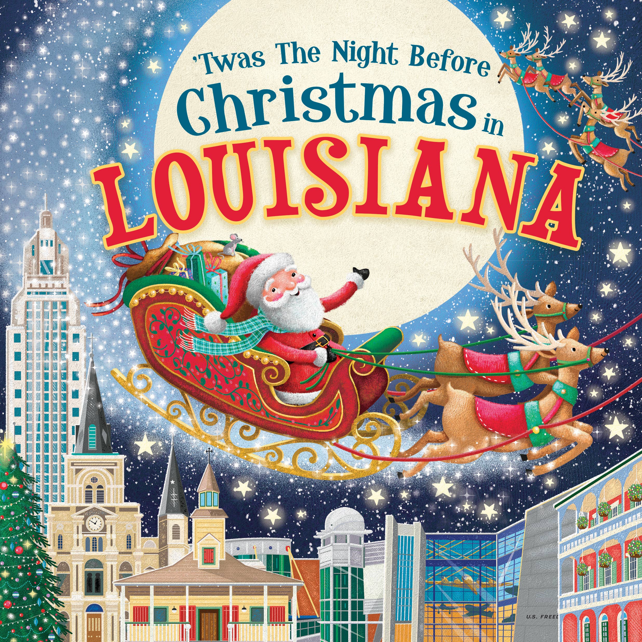 Sourcebooks - Wholesale Preschool Book (3-5) - 'Twas the Night Before Christmas in Louisiana (HC)0