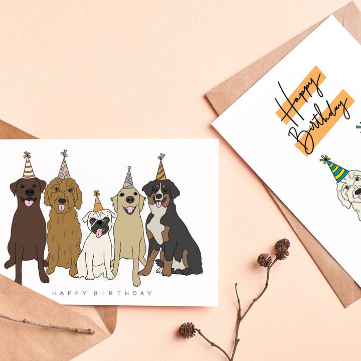 Simply Happy Paper - Wholesale Birthday Card - Happy Birthday Variety of Dogs Card4
