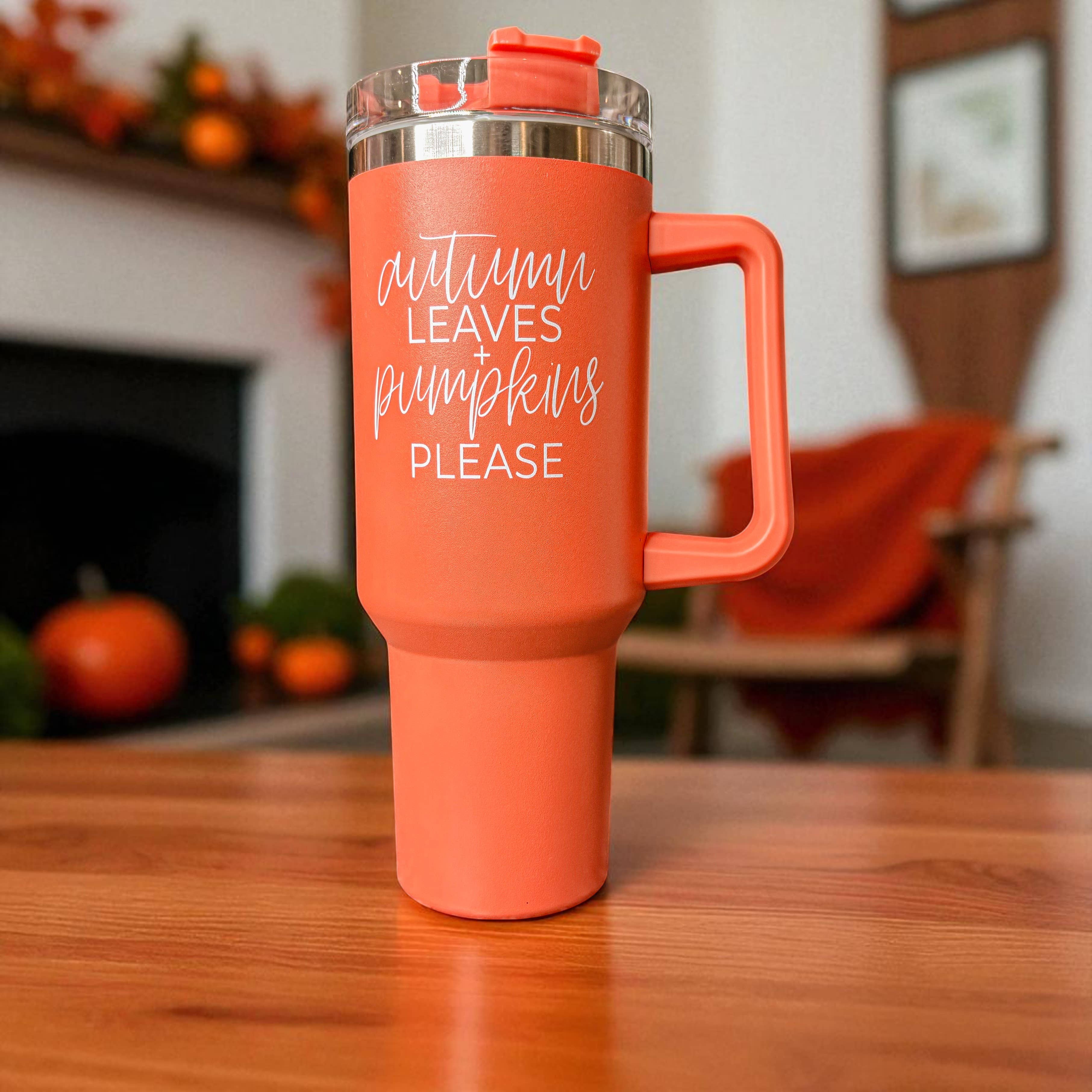 Gia Roma - Wholesale Insulated Mug/Tumbler - Fall Tumblers with Handle & Lid | Modern Autumn Travel Mugs5