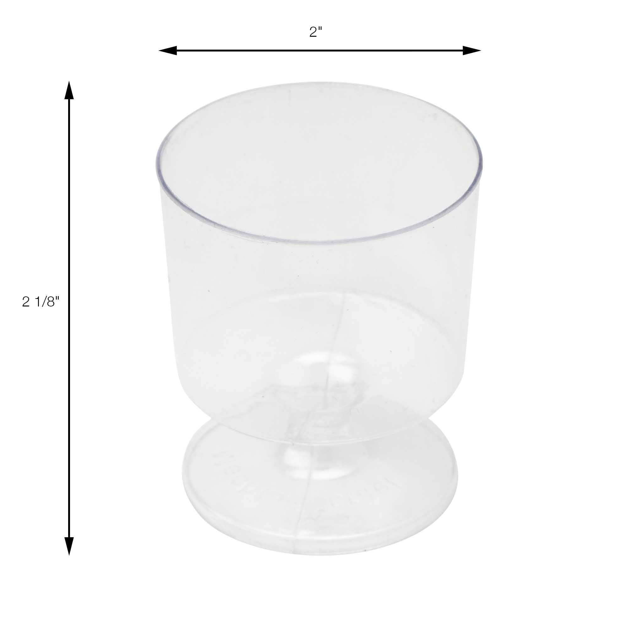 Portofino International Trading, USA - Wholesale Disposable Cup - Plastic Mini Trifle Cup 2oz - Pack of 122