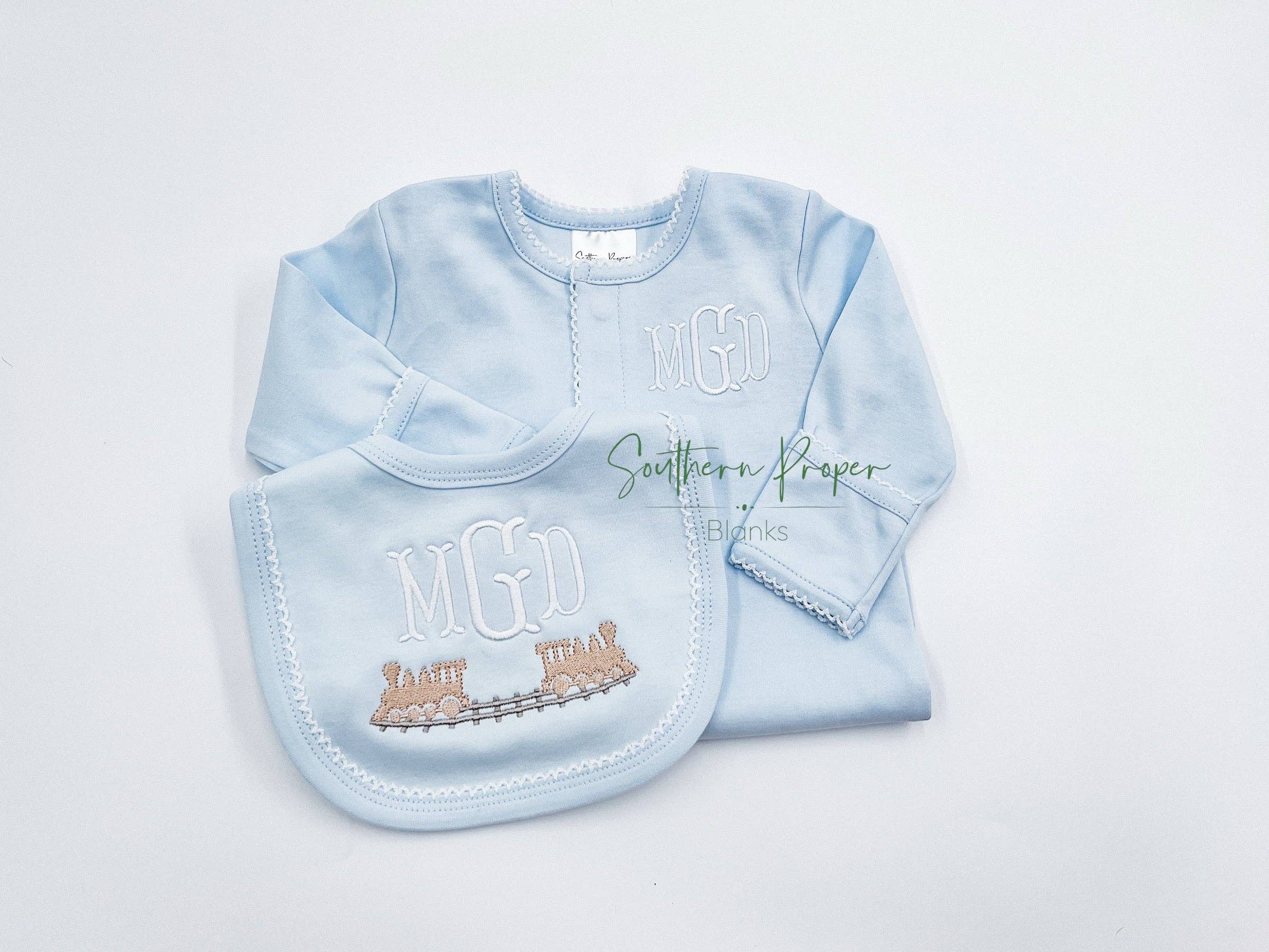 Southern Proper Blanks - Vente Barboteuse – bébé - Chaussons bébés classiques avec bordure picot3