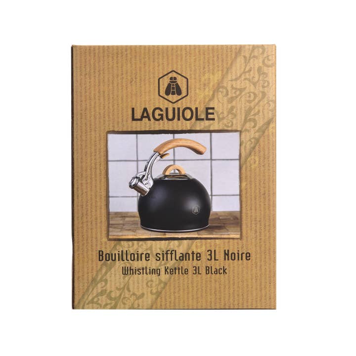 Laguiole - Vendita all'ingrosso Elettrodomestici da cucina - LAGUIOLE, Bollitore Fischiante Nero, 3 L5