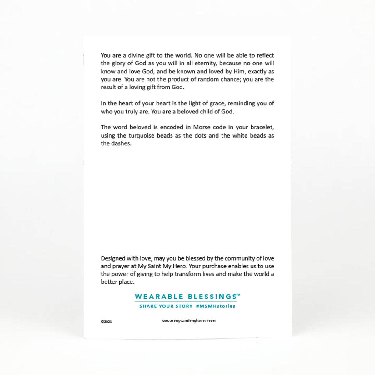 My Saint My Hero - Wholesale Beaded Bracelet - Beloved Morse Code Bracelet2