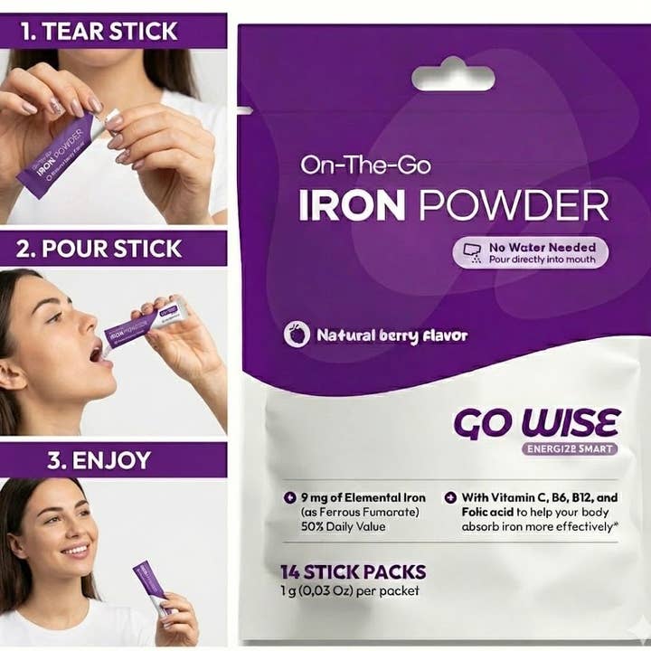 Go Wise - Wholesale Oral Supplement/Vitamin - Daily On-The-Go Iron Supplement — No Water Needed1