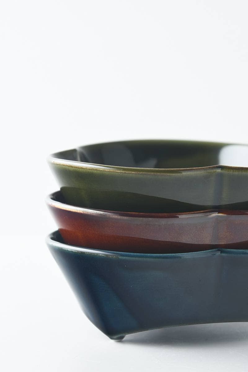 Yamani - Wholesale Bowl - Asumi 8cm Flower-Shaped Small Bowl - Navy5