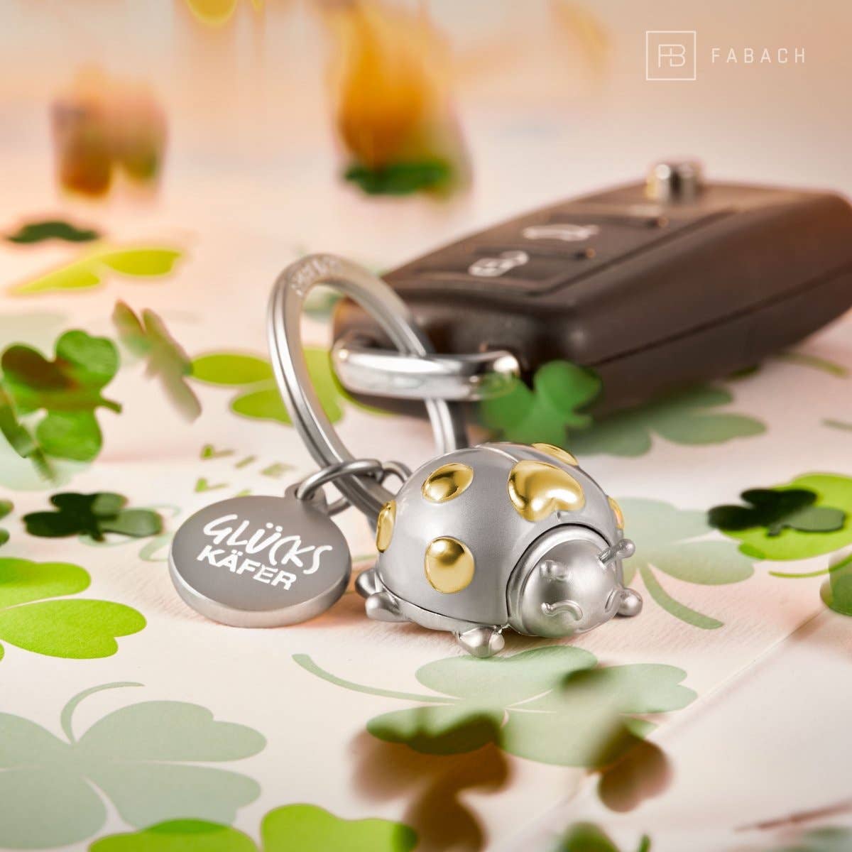 FABACH – Die Schlüsselanhänger-Schmiede - Wholesale Keychain - Unisex - “Glückkäfer” ladybird keyring “Marie” with engraving - lovely lucky charm with heart10