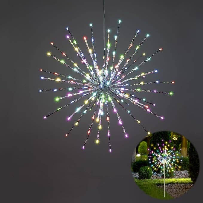 LIGHTSHARE - Wholesale Outdoor/Lawn Light - Starburst Light Lighted Ball LED Firework Lights White Twink42
