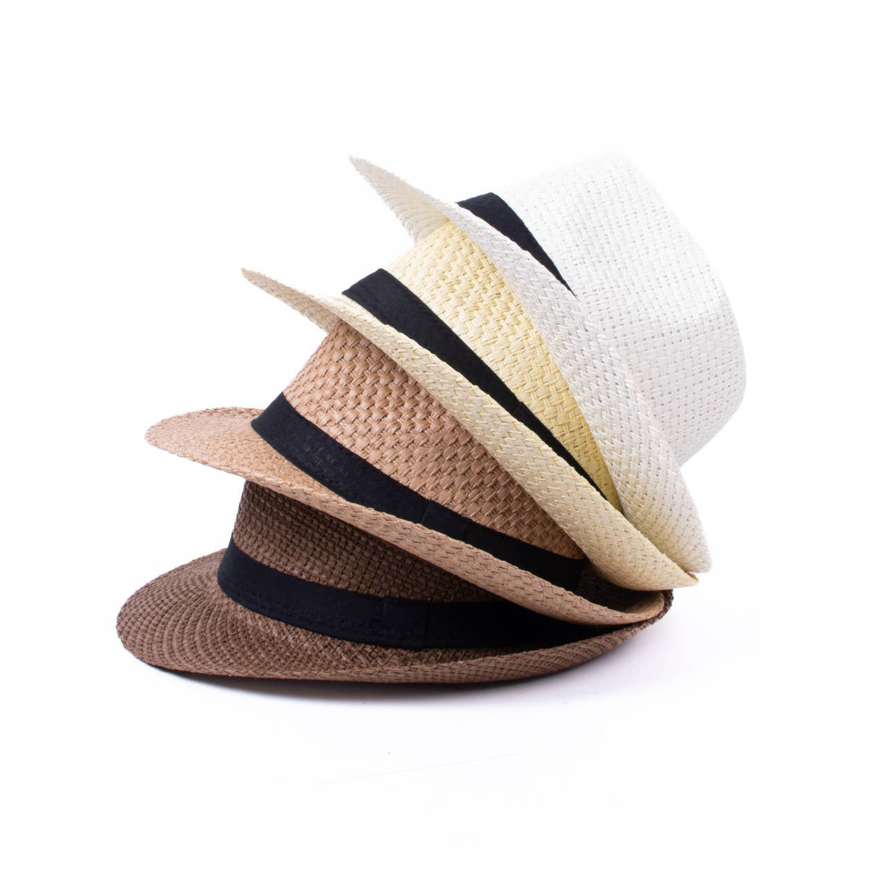 Selini New York - Wholesale Fedora - Men's - Wide Brim Black Banded Trilby Fashion Fedora Hat -FSS171329