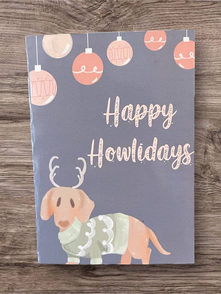 Reindeer Pup Holiday Card for wholesale by Heart in the Woods