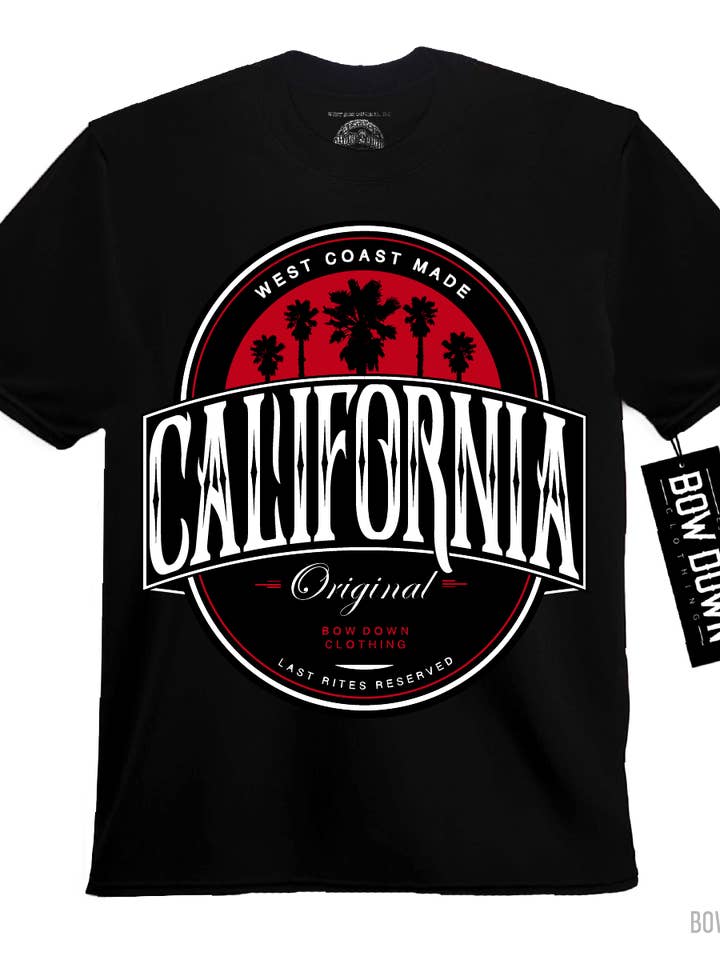 California Seal 2 (encre rouge) pour la vente par Bow Down Clothing