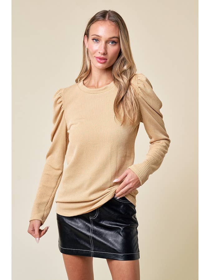 lovely melody - Wholesale Knit Top - Women's - LMT4604-Cece Solid Long Sleeve Top1