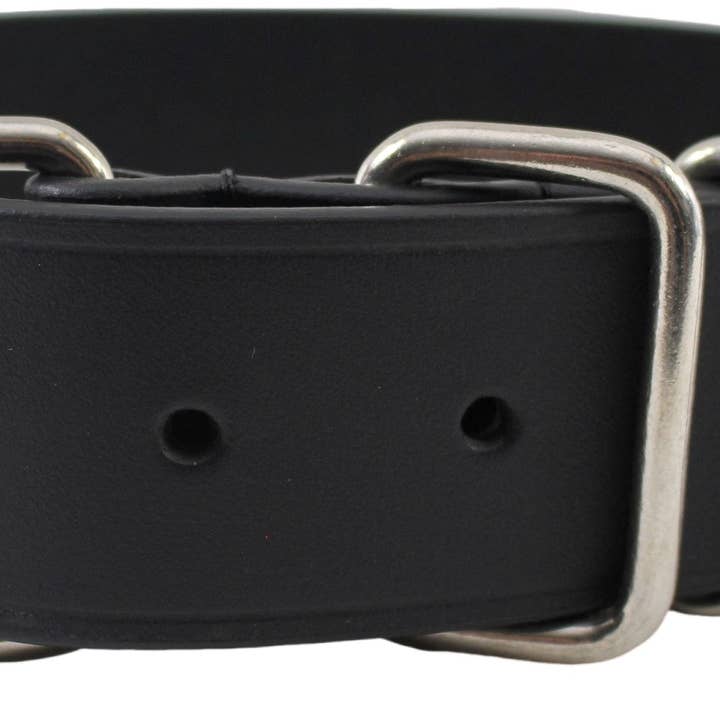 Hundhalsband i högkvalitativt fullnarvsläder. Bredd: 40 mm. Färger: Svart eller Brun. för wholesale av hide & chic