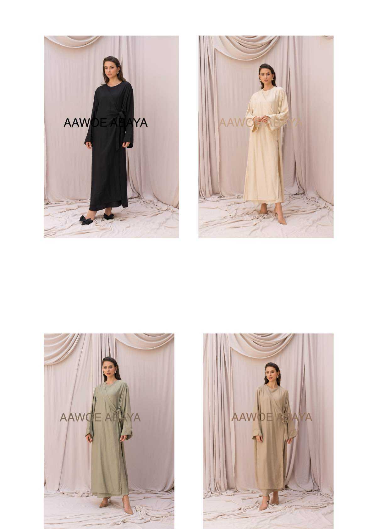 Aawoe Abaya – Kaftan - Mulher por atacado – Vestido Abaya Elegante - 2421-VES8