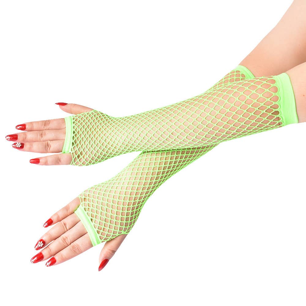 SALINA TRADING INC - Wholesale Gloves - Women's - Women Fashion Gothic Fishnet Stretch Half Finger Gloves4