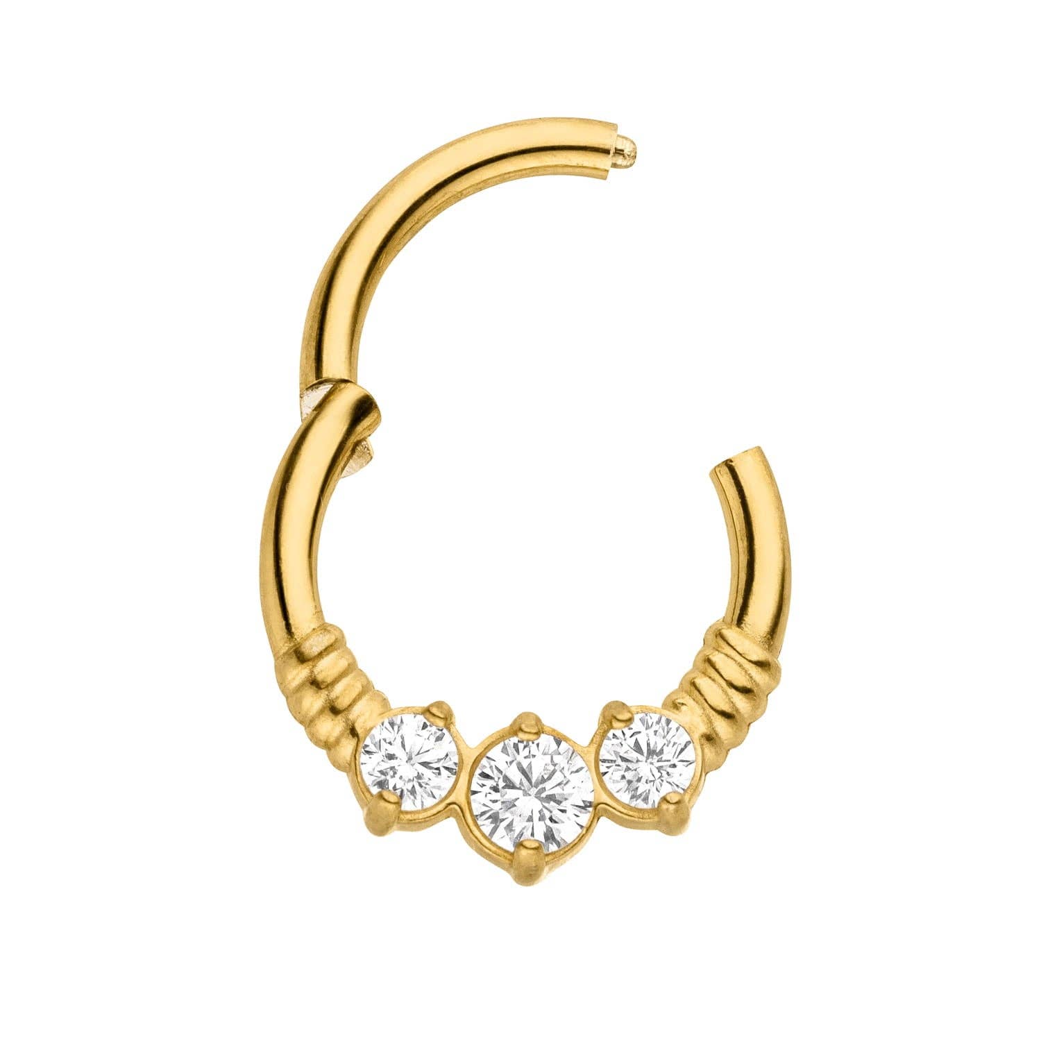 Schmuckgroßhandel - Vente Boucles d'oreille uniques - Bianca Clicker Piercing | Acier chirurgical3