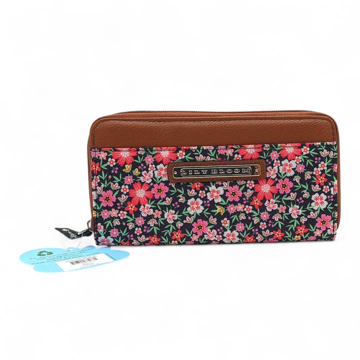 Lily Bloom Zip Around Wallet Floral Print for wholesale by Crover
