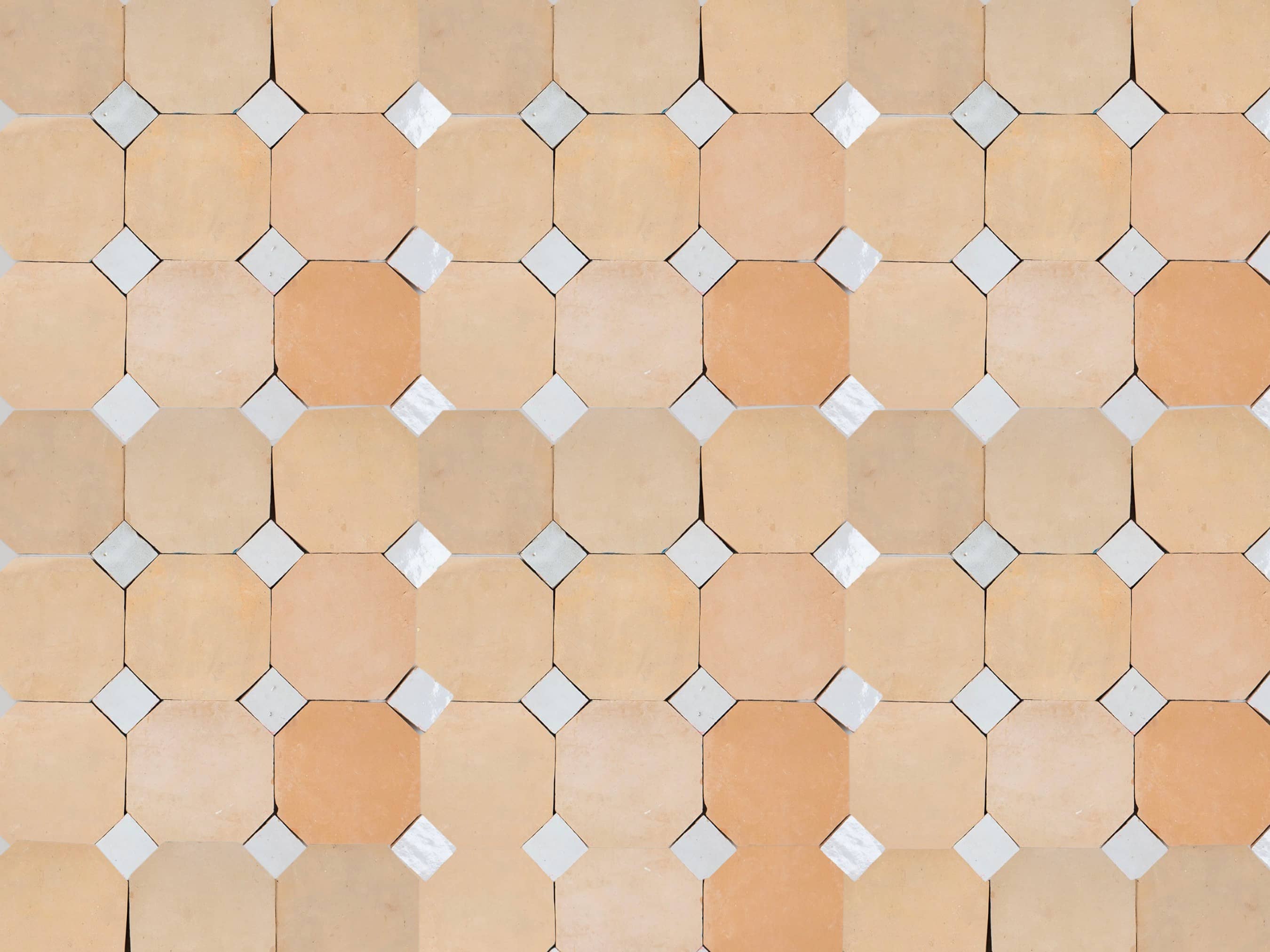 Moroccantastics - Wholesale Wall Tile - Handcrafted Natural & White Moroccan Zellige Tiles – Octagon & Bouchon Patterns2