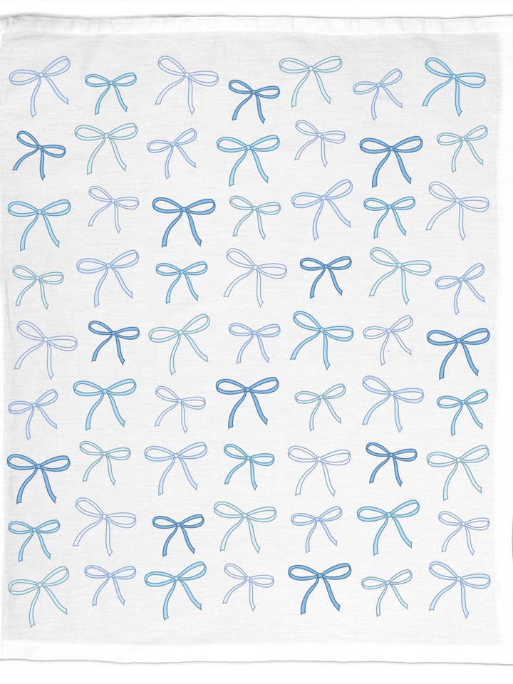 Ribbon Bows, Organic Cotton Tea Towel (4 colors) - NEW for wholesale by Coast & Cotton