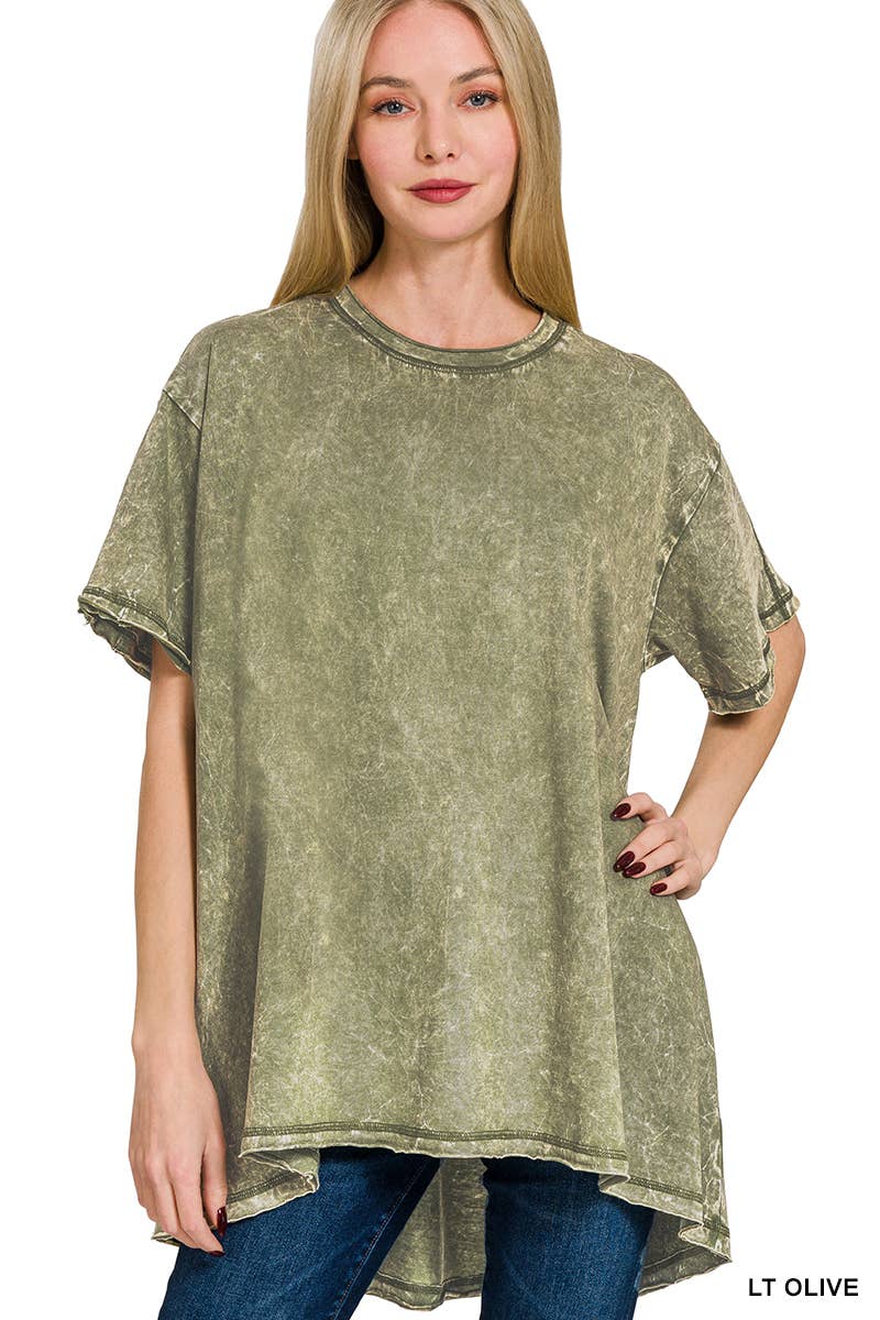 42POPS – wholesale T-shirt – women's – "._ SI-25351 Vintage Washed Short Sleeve Top As shown68