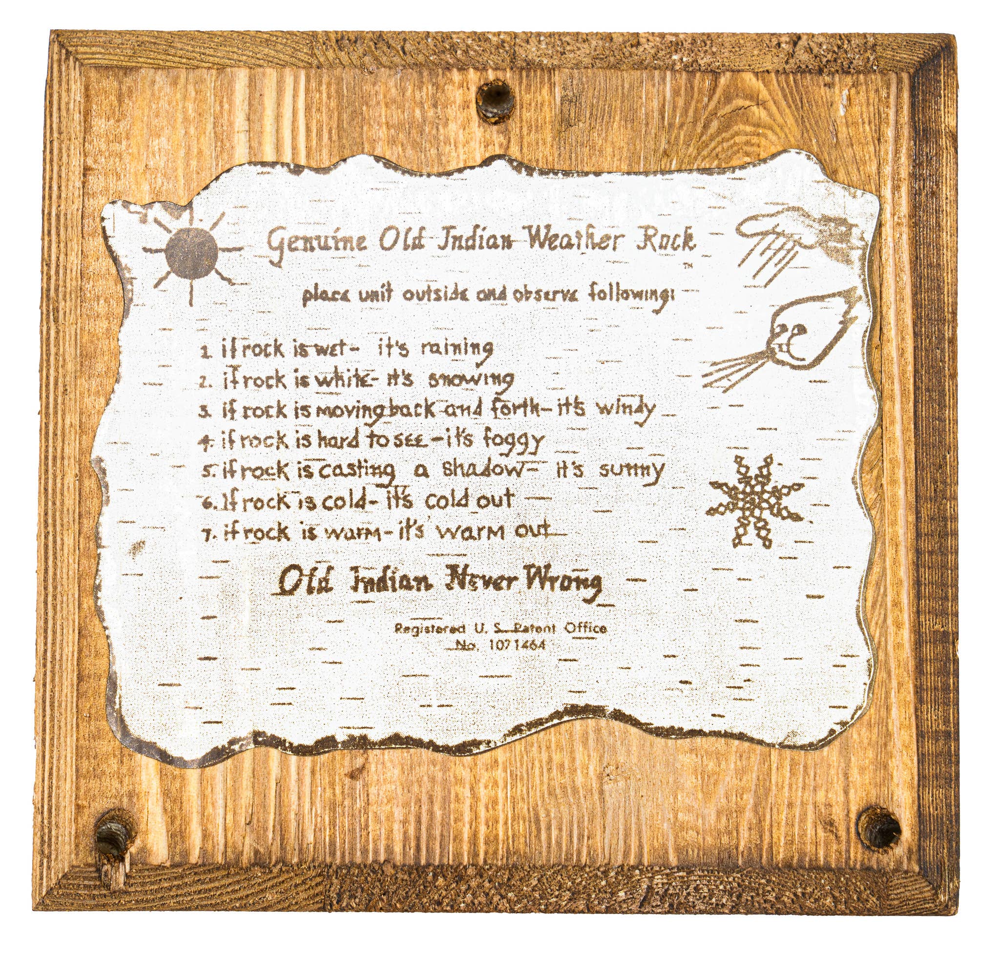 Pawnee Bill’s - Vente Décorations de table - Pierre météo1