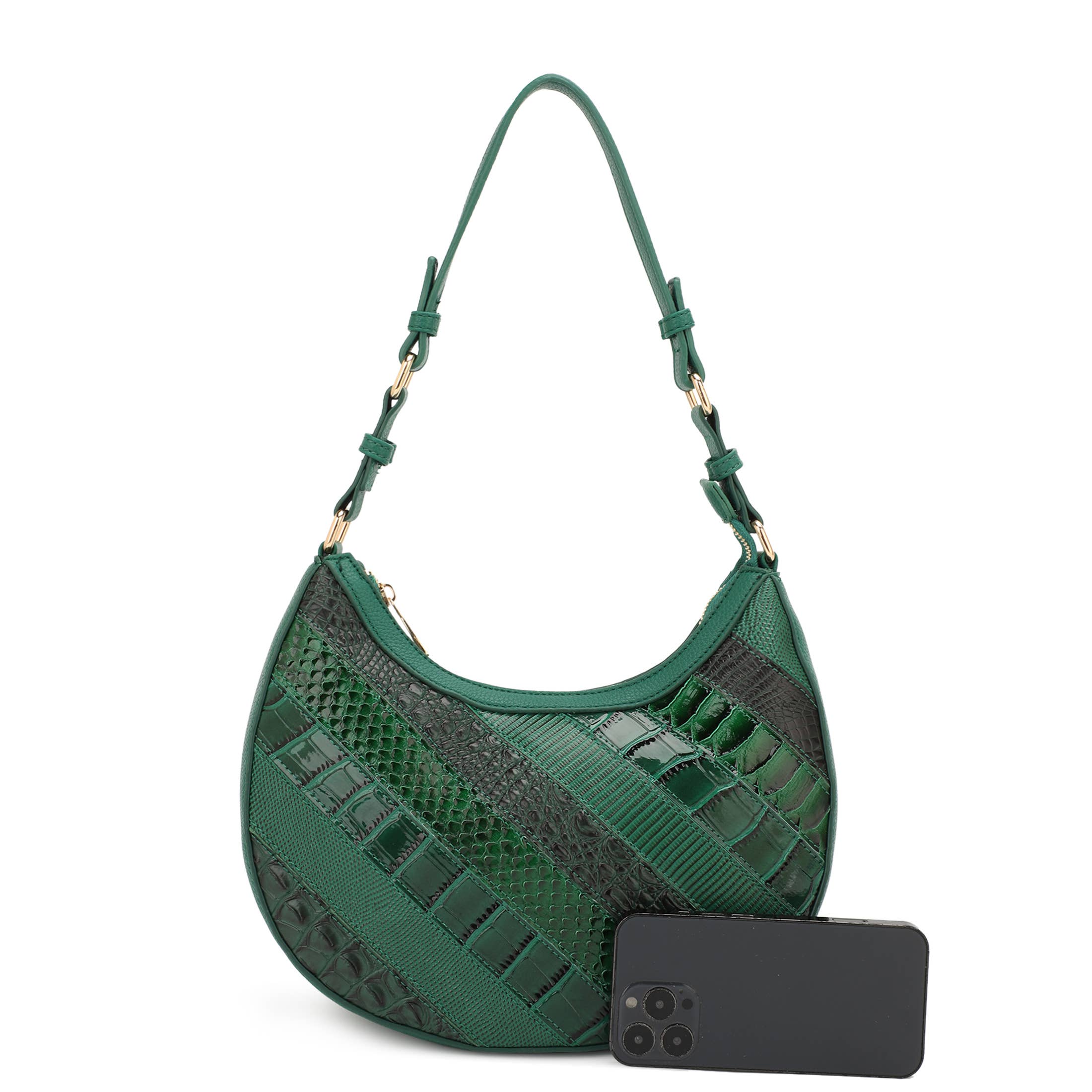 KAYLA+AVA - Wholesale Shoulder Bag - Women's - DINA SHINY ANIMAL PATCHWORK SHOULDER BAG4