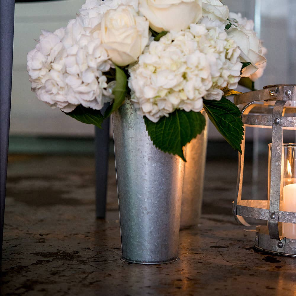 Weddingstar Inc. – wholesale Spannar och hinkar – Liten galvaniserad blomsterhink med handtag2