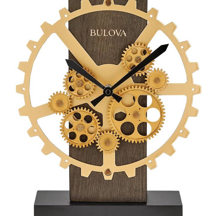Playful Tail - Wholesale Desk Clock - Bulova B8905 Cog Gear Motion Tabletop Clock